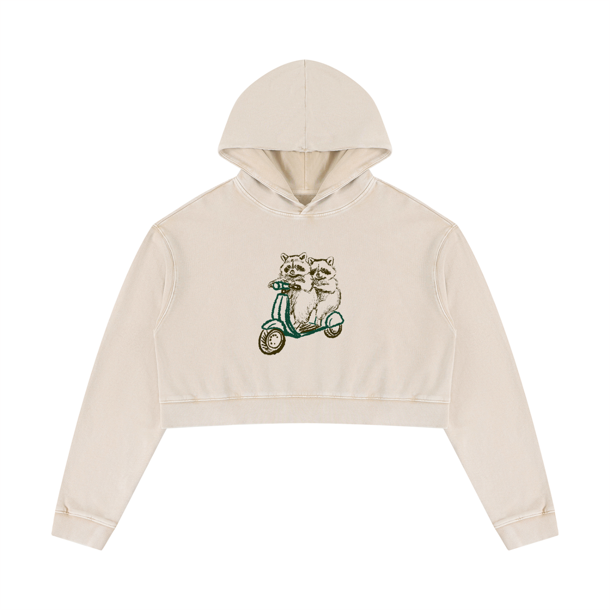 Women’s Mineral Washed Crop Hoodie