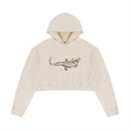 Close-up of the alligator graphic on the Mineral Washed Crop Hoodie.