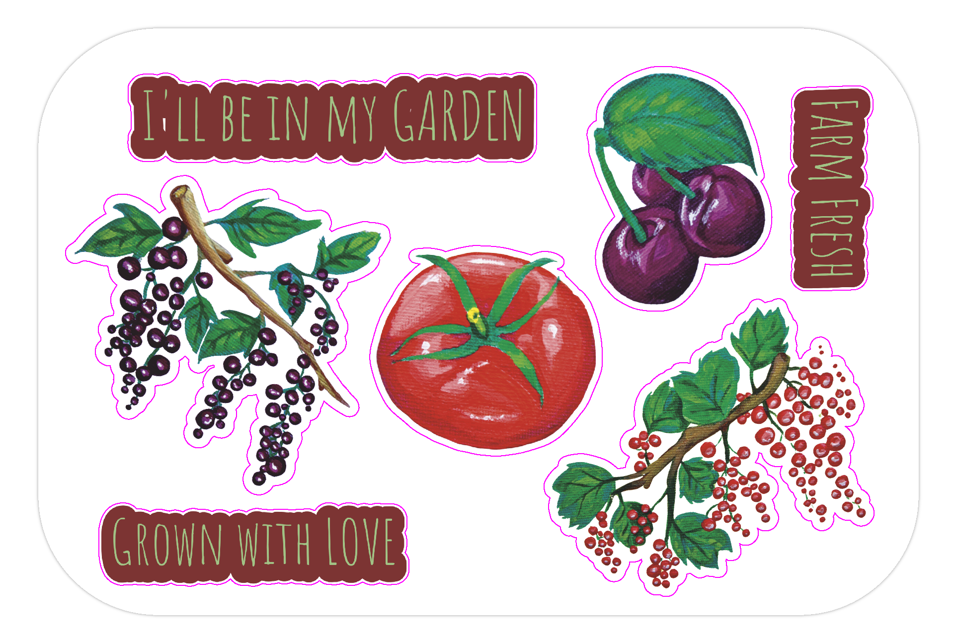 Garden Fruit Sticker Sheet