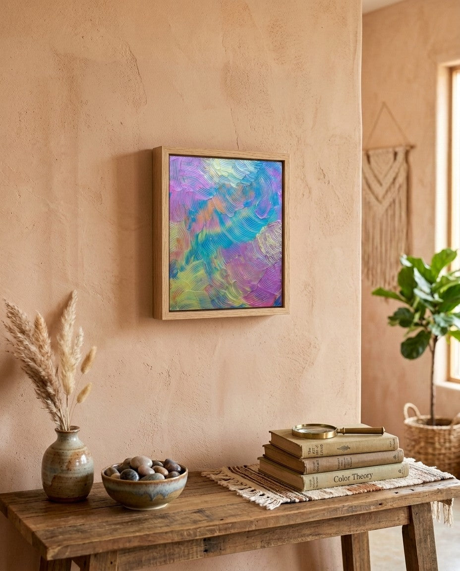 "Abstract 3" Metallic Textured Artwork Modern Psychedelic Art