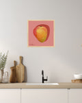 "Mango Still Life" Fine Art Print Kitchen Artwork Pop Art Food Print Playful Minimal Foodie Decor