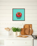 "Tomato Still Life" Fine Art Print Kitchen Artwork Pop Art Food Print Playful Minimal Foodie Decor